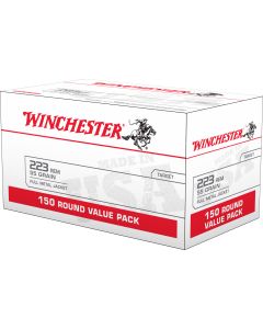 Winchester Ammo W223150 USA223Rem 55gr Full Metal Jacket 150 Per Box/4 Case *Value Pack