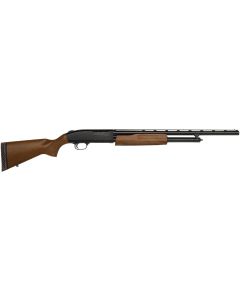 Mossberg 54132 500 Bantam Youth 20 Gauge Pump 3" 5+1 22" Blued Vent Rib Barrel, Blued Steel Receiver, Fixed Hardwood Stock, Right Hand, Accu-Set Chokes