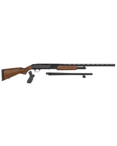 Mossberg 54169 500 Combo 12 Gauge 5+1 3" Blued 28" Vent Rib/18.5" Security Barrels, Blued Steel Receiver, Dual Extractors, Fixed Wood w/Black Pistol Grip Stock, Includes Cylinder Bore Accu-Set Choke