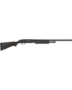 Mossberg 56436 500 All Purpose Full Size 20 Gauge Pump 3" 5+1 26" Matte Blued Vent Rib Barrel, Matte Blued Integral Scope Mount Steel Receiver, Fixed Black Synthetic Stock, Right Hand, Accu-Set Chokes
