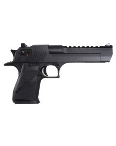 Magnum Research DE50 Desert Eagle Mark XIX 50 AE Caliber with 6" Picatinny Rail Barrel, 7+1 Capacity, Overall Black Finish Carbon Steel, Beavertail Frame, Serrated Slide &amp; Rubber Grip