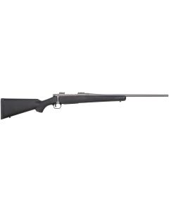 Mossberg 28009 PatriotFull Size 270 Win 5+1 22" Stainless Cerakote Fluted Barrel, Stainless Cerakote Receiver Drilled &amp; Tapped, Black Fixed Synthetic Stock, Right Hand