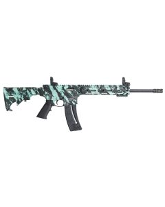 Smith &amp; Wesson 12066 M&amp;P15-22 Sport 22 LR Caliber with 25+1 Capacity, 16.50" Black Barrel, Overall Robin Egg Blue Platinum Finish &amp; 6 Position CAR Stock Right Hand