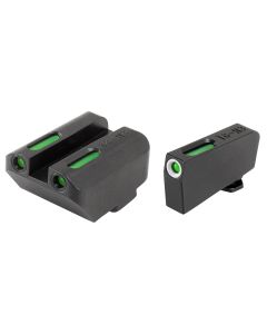 TruGlo TG13GL5A TFXBlack | Green Tritium &amp; Fiber Optic White Outline Front Sight Green Tritium &amp; Fiber Optic Rear Sight