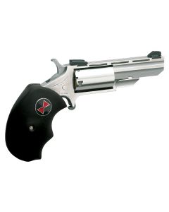 North American Arms BWL Black Widow22 LR 5 Shot 2" Barrel, Overall Stainless Steel Finish, Finger Grooved Black Rubber Grip, Fixed Sights