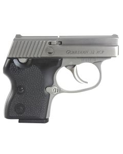 North American Arms 32GUARDIAN GuardianDAO 32 ACP Caliber with 2.19" Barrel, 6+1 Capacity, Overall Stainless Steel Finish, Serrated Slide &amp; Black Rubber Grip