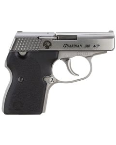 North American Arms 380GUARDIAN Guardian380 ACP Caliber with 2.50" Barrel, 6+1 Capacity, Overall Stainless Steel Finish, Serrated Slide &amp; Black Rubber Grip
