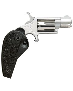North American Arms 22MSHG Mini-Revolver22 WMR 5 rd 1.13" Barrel, Overall Stainless Steel Finish, Black Synthetic Holster Grip