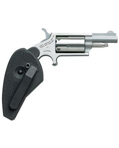 North American Arms 22MCHG Mini-Revolver22 LR or 22 WMR 5 rd 1.63" Barrel, Overall Stainless Steel Finish, Black Synthetic Holster Grip Includes Cylinder