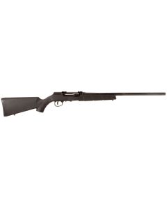 Savage Arms 47007 A Series Magnum Full Size 17 HMR 10+1 22" High Luster Heavy Barrel, High Luster Drilled &amp; Tapped Carbon Steel Receiver, Matte Black Fixed Synthetic Stock, Right Hand