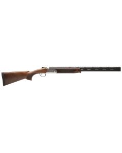 Stevens 22593 555 E 20 Gauge 3" 26" Over/Under Vent Rib Barrel, Silver Engraved Receiver, Oiled Turkish Walnut, Includes Five Chokes, Ambidextrous Hand