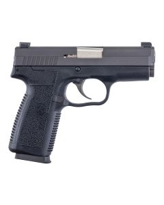 Kahr Arms KP4544N P *CA Compliant 45 ACP Caliber with 3.40" Barrel, 6+1 or 7+1 Capacity, Black Finish Frame, Serrated Matte Black Stainless Steel Slide, Textured Polymer Grip &amp; TruGlo Night Sights