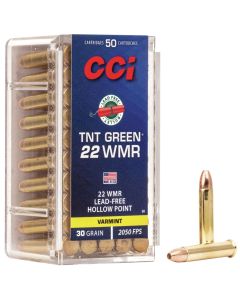 CCI 0060 TNT Green22WMR 30gr Speer TNT Green Hollow Point 50 Per Box/40 Case