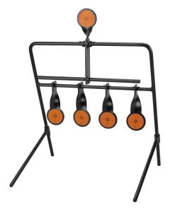 Caldwell 902365 ResettingRimfire Resetting Steel Target Black/Orange Impact Enhancement Motion 2.50"