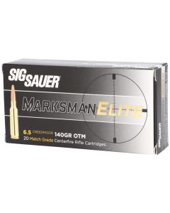 Sig Sauer E65CM120 Marksman Elite6.5 Creedmoor 140 gr Open Tip Match 20 Per Box/ 10 Case