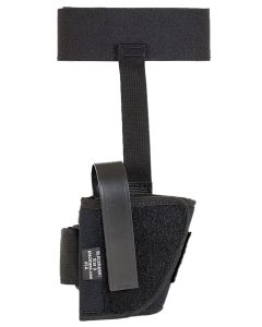 Blackhawk 40AH00BKR AnkleSize 00 Black Cordura Velcro Fits Small Frame, 5rd Revolver w/Hammer Spur, Right Hand