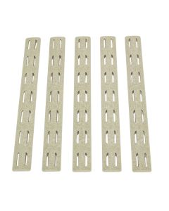 BCM KMRRPFDE5 KeyMod Rail Panel KitAR-15 Flat Dark Earth Polymer 5 Pack