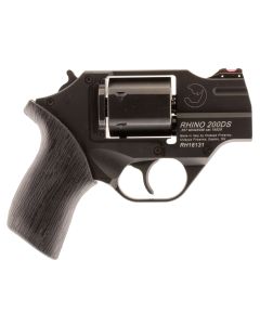 Chiappa Firearms CF340216 Rhino 200DSSmall Frame 357 Mag 6 Shot, 2" Black Anodized Steel Barrel, Blued Steel Cylinder, Black Anodized Aluminum Frame, Black Rubber Grip, Concealed Hammer