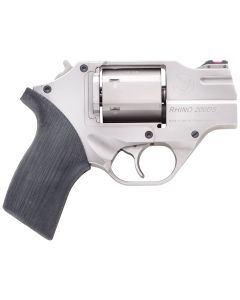 Chiappa Firearms CF340218 Rhino 200DSSmall Frame 357 Mag 6 Shot 2" Nickel-Plated Steel Barrel &amp; Cylinder, Nickel-Plated Aluminum Frame, Black Rubber Grip, Concealed Hammer