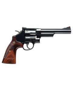 Smith &amp; Wesson 150481 Model 57 Classic 41 Rem Mag Blued Carbon Steel 6" Barrel, 6rd Cylinder &amp; N-Frame, Checkered Square Butt Walnut Grip, Color Case Wide Spur Hammer