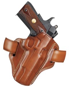 Galco CM112 Combat MasterOWB Tan Leather Belt Slide Fits S&amp;W K Frame Fits Ruger Security-Six Right Hand