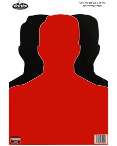 Birchwood Casey 35701 Dirty BirdSilhouette Tagboard Hanging Pistol 12" x 18" Black/Red White Impact Splatter 100 Per Pkg