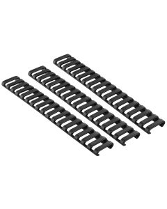 Ergo 4373BK Low-Pro Ladder Rail Covers Rifle 18 Slot Black Rubber 3 Pack