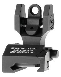 Troy Ind SSIGFBSROBT00 Rear Folding BattleSight RoundBlack Hardcoat Anodized for AR-15