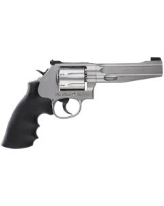 Smith &amp; Wesson 178038 Model 686 Performance Center Pro357 Mag or 38 S&amp;W Spl +P Stainless Steel 5" Barrel &amp; 7 Shot Cylinder Cut For Moon Clips, Matte Silver Stainless Steel L-Frame