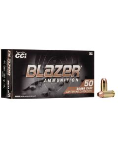 CCI 5220 Blazer Brass Handgun 40S&amp;W 180gr Full Metal Jacket 50 Per Box/20 Case