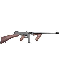 Thompson T1B 1927A-1 Deluxe 45 ACP Caliber with 16.50" Barrel, 20+1 Capacity Stick Magazine, Blued Metal Finish, Walnut Removable Fixed Stock &amp; Wood Grip Right Hand