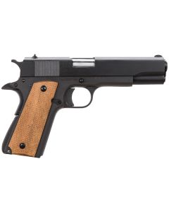 Taylors &amp; Company 230003 191145 ACP Caliber with 5" Barrel, 7+1 Capacity, Overall Black Parkerized Finish Steel, Beavertail Frame, Serrated Steel Slide &amp; Checkered Walnut Grip