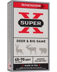 Winchester Ammo X4570H Super X45-70Gov 300gr Jacketed Hollow Point 20 Per Box/10 Case