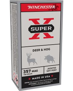 Winchester Ammo X3575P Super X357Mag 158gr Jacketed Soft Point 50 Per Box/10 Case