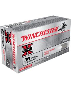 Winchester Ammo X38S1P Super X38Special 158gr Lead Round Nose 50 Per Box/10 Case