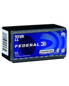 Federal 737 Champion Training Rimfire 22WMR 40gr Full Metal Jacket 50 Per Box/60 Case