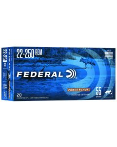 Federal 22250A Power-Shok22-250Rem 55gr Jacketed Soft Point 20 Per Box/10 Case