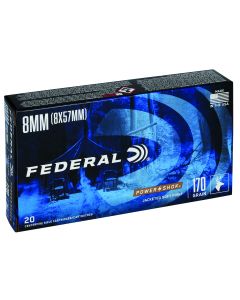 Federal 8A Power-Shok8mmMauser 170gr Jacketed Soft Point 20 Per Box/10 Case