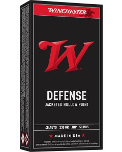 Winchester Ammo USA45JHP USA45ACP 230gr Jacketed Hollow Point 50 Per Box/10 Case