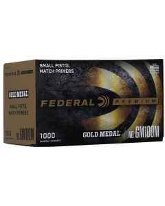 Federal GM100M Gold Medal Premium Small Pistol Multi Caliber Handgun 1000 Per Box/5 Case