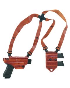 Galco MCII212 Miami Classic II Shoulder System Size Fits Chest Up To 56" Tan Leather Harness Fits 1911 Fits 5" Barrel Right Hand