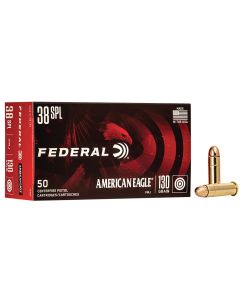 Federal AE38K American Eagle Handgun 38Special 130gr Full Metal Jacket 50 Per Box/20 Case