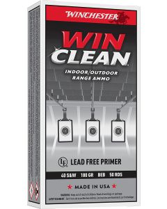 Winchester Ammo WC402 Super X40S&amp;W 180gr Winclean Brass Enclosed Base 50 Per Box/10 Case