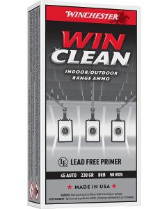 Winchester Ammo WC452 Super X45ACP 230gr Winclean Brass Enclosed Base 50 Per Box/10 Case