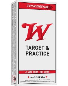 Winchester Ammo USA45A USA45ACP 185gr Full Metal Jacket Flat Nose 50 Per Box/10 Case