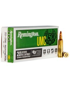 Remington Ammunition 23750 UMC22-250Rem 45gr Jacketed Hollow Point 20 Per Box/10 Case
