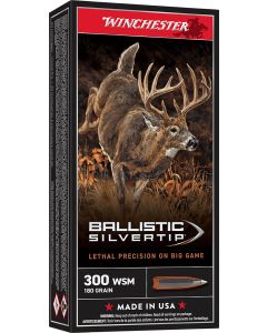 Winchester Ammo SBST300SA Ballistic Silvertip300WSM 180gr Rapid Controlled Expansion Polymer Tip 20 Per Box/10 Case