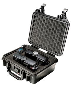 Pelican 1200000110 Protector Case Black Polypropylene Holds Handgun