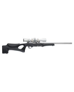 Hogue 22070 OverMolded Rifle Stock Fixed Thumbhole Black OverMolded Rubber Black Synthetic for Ruger 10/22 with .920 Diameter Barrel
