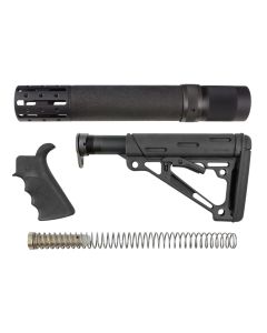 Hogue 15078 OverMolded Stock Kit Black Synthetic for AR-15, M16 Includes Rifle Length Forend &amp; Finger Groove Grip